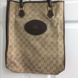 Vintage Gucci logo tote